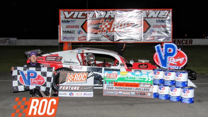 Andy Jankowiak Scores Race of Champions Sportsman Modified Series Win  at Spencer Speedway