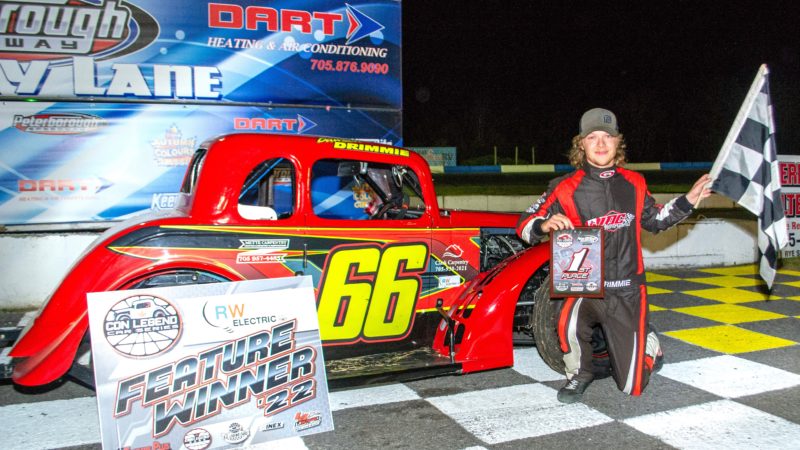 Dawson Drimmie Adds His Name to the Canadian Legend Car Series Record Book (ON)