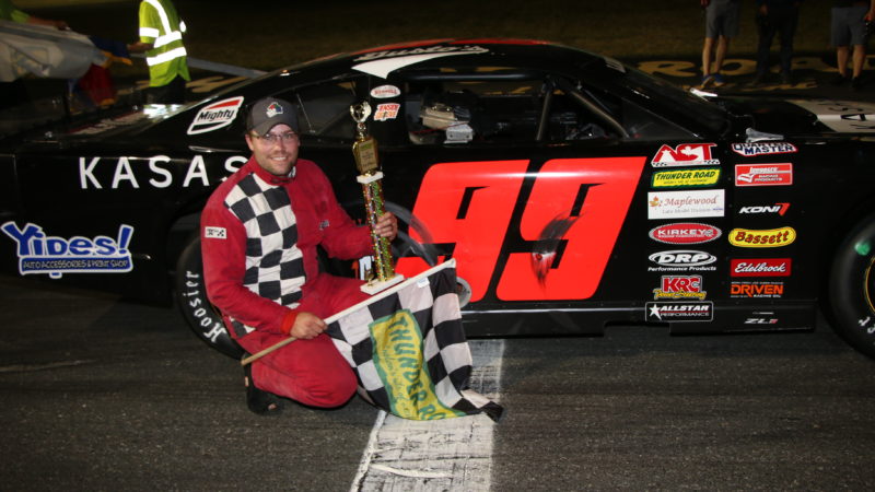 Cody Blake Goes Lights Out Over the Thunder Road Late Model Competition (VT)