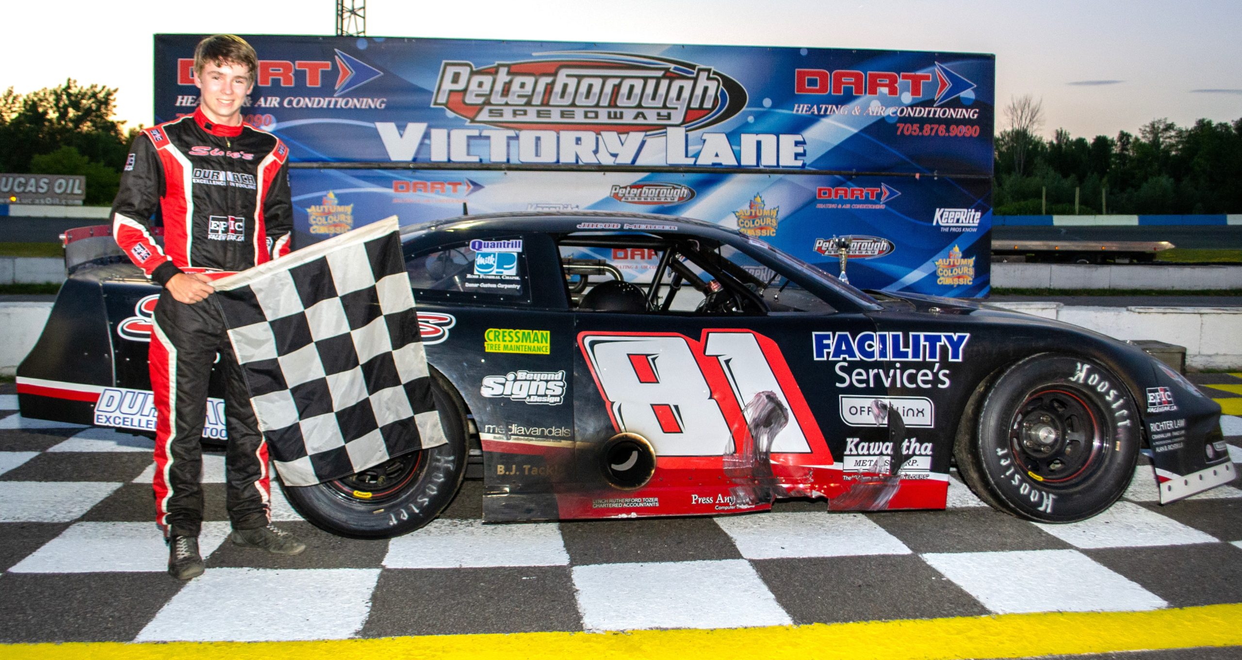 Jacob Mercer Scores his First Career Peterborough Speedway Late Model Win (ON)